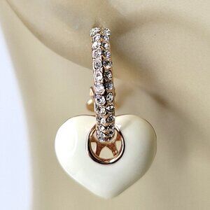 Small Heart Shaped Crystal Earrings